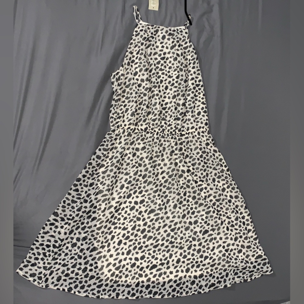 Maurices Black and White Leopard Print Dress